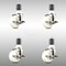 Service Caster 3 Inch 316SS Nylon Wheel Swivel 1-7/8 Inch Expanding Stem Caster Set Brake SCC SCC-SS316EX20S314-NYS-TLB-178-4 - alternate 1